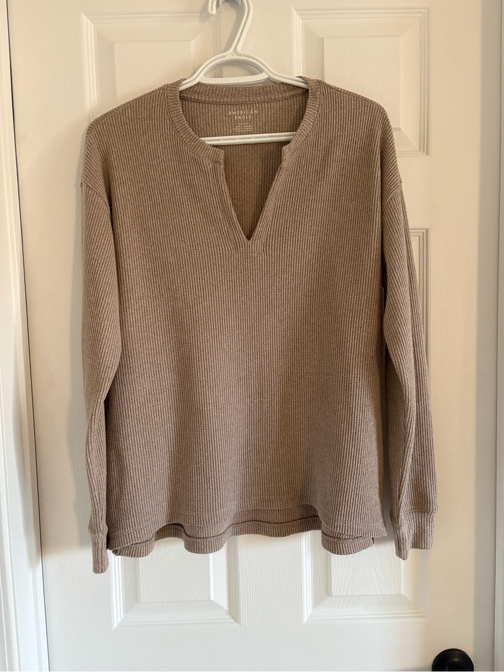 American Eagle Outfitters Taupe Waffle Knit